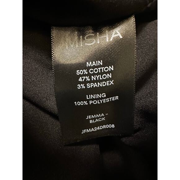 REVOLVE Misha Black Strapless Mini Dress LBD Structured Modern Minimalist XL - Picture 8 of 11